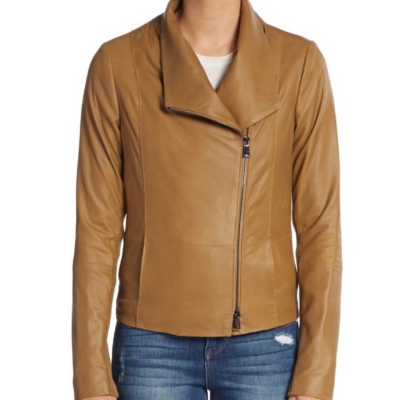 VINCE leather scuba jacket.  Worn once - Picture 2 of 14